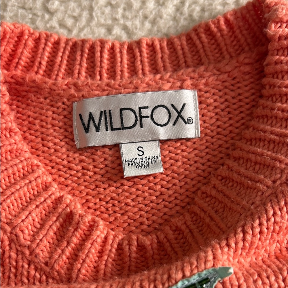 Wildfox Striped Embellished Cotton Sweater Distressed Size S - Picture 4 of 12